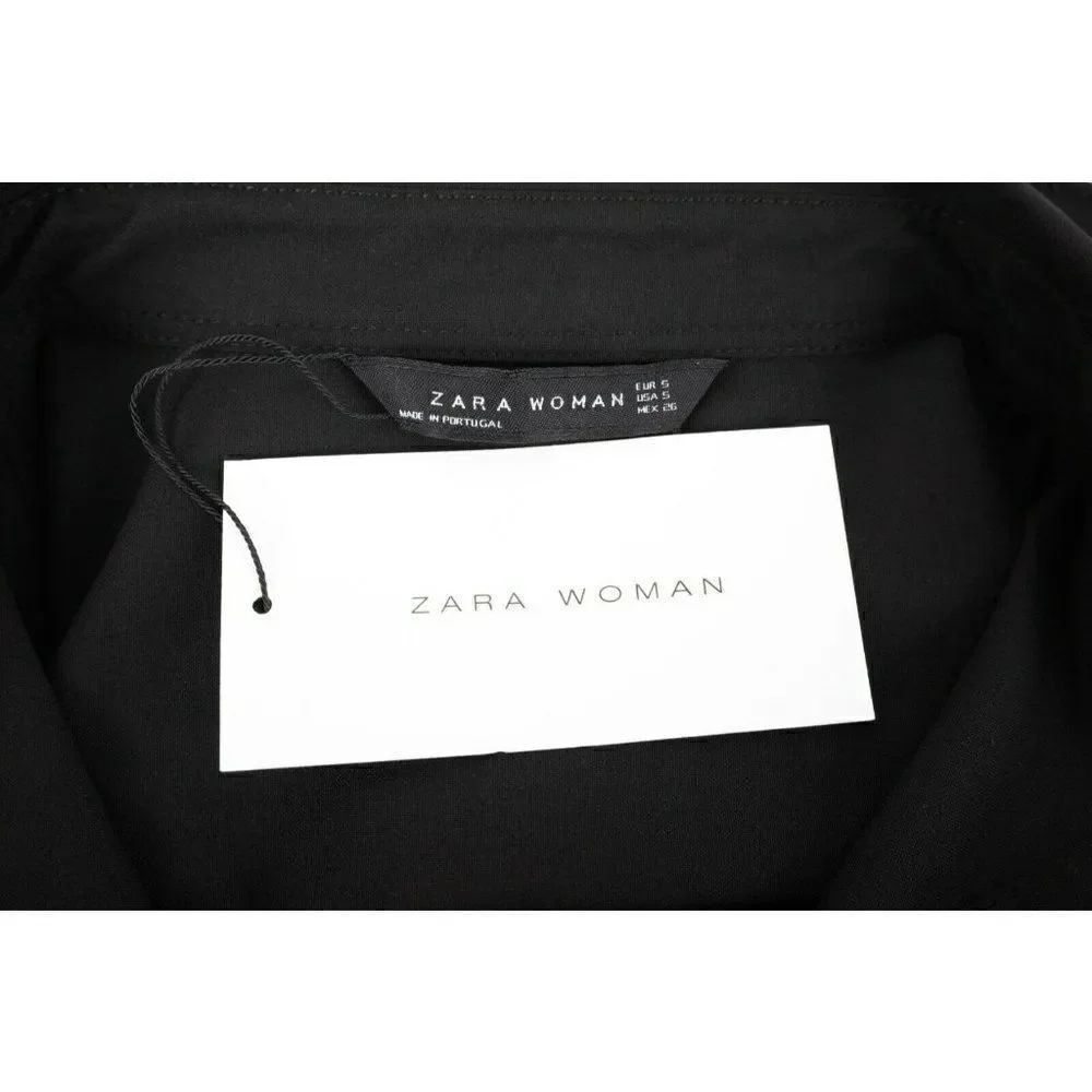 Zara Womens Blouse Collared Shirt Button Front S - Picture 6 of 6